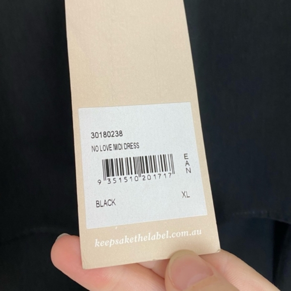 KEEPSAKE the Label No Love Black Midi Dress Size XL NWT - Picture 13 of 14